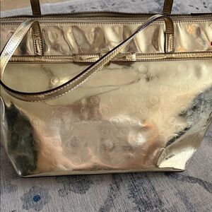 Kate Spade Shiny Gold Tote Bag